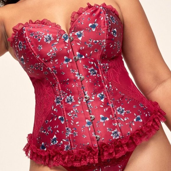 Lace Corset Lingerie Dress Up Kink Costume - Picture 14 of 17